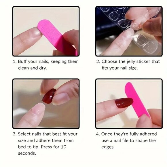 24pcs Long Ballerina Square Shape Press On Nails, Fake Nail With Flower Design - Picture 5 of 5